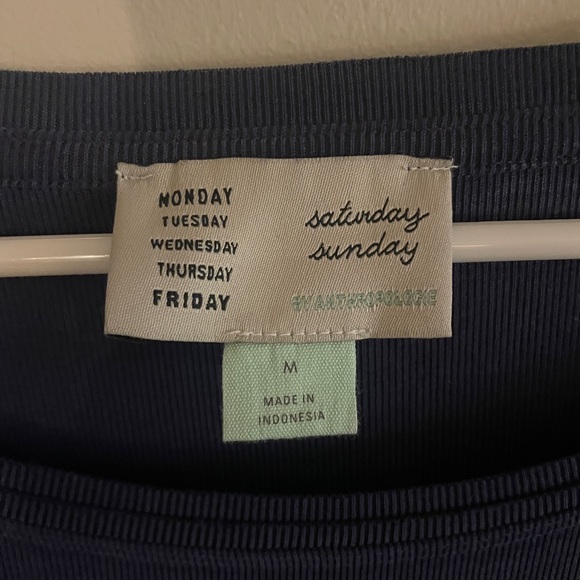 Anthropologie blue corduroy short sleeve dress EUC - Picture 2 of 3